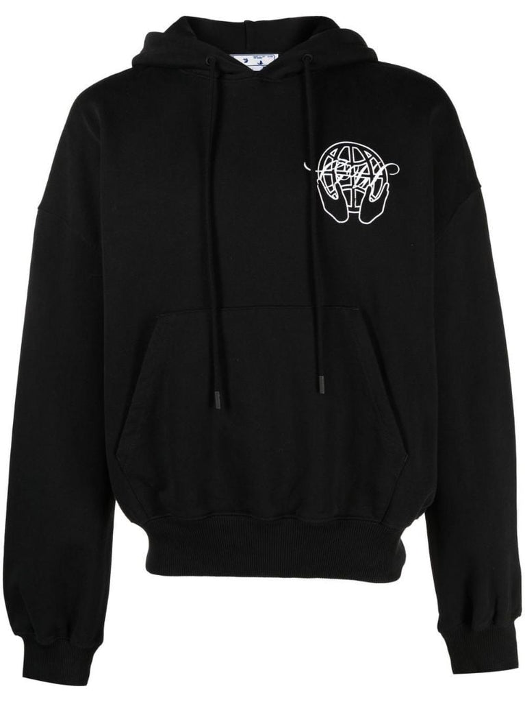 Black Arrows Print Hoodie