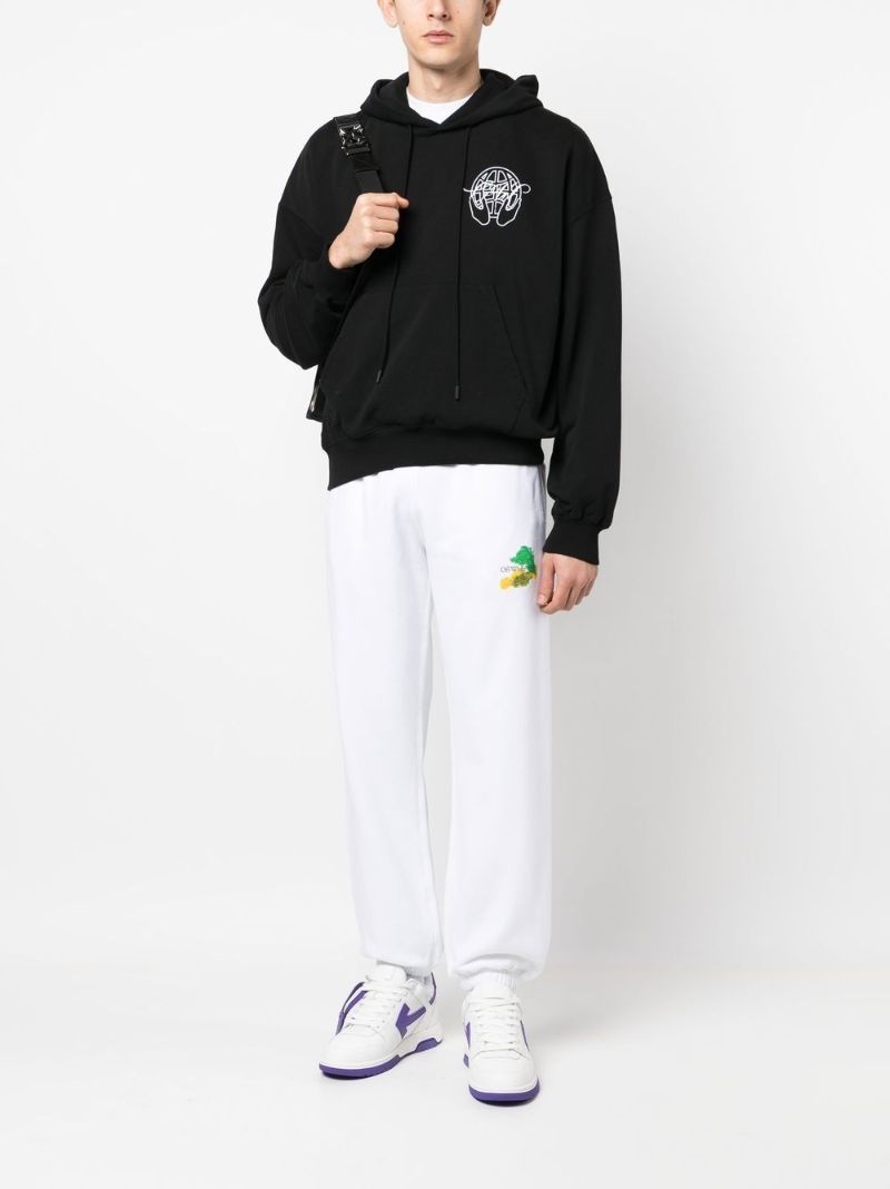 Black Arrows Print Hoodie