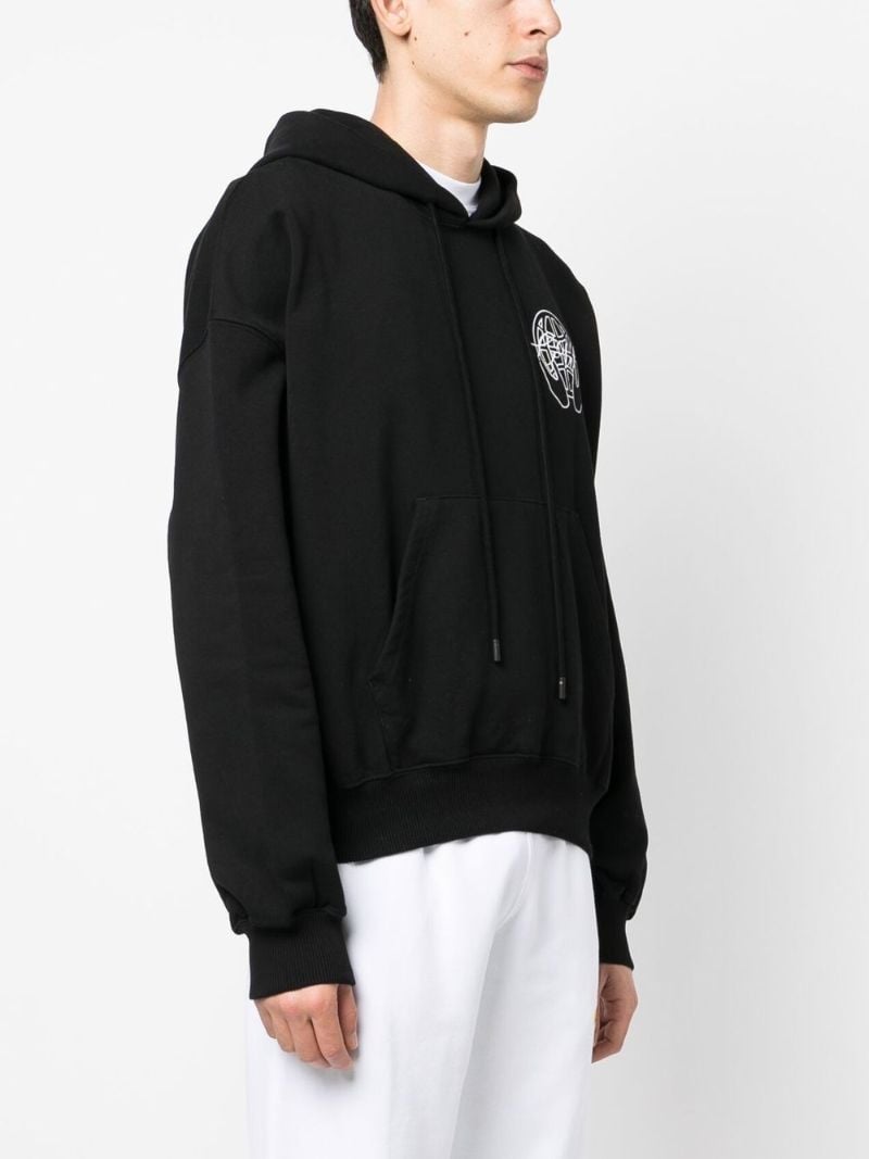 Black Arrows Print Hoodie