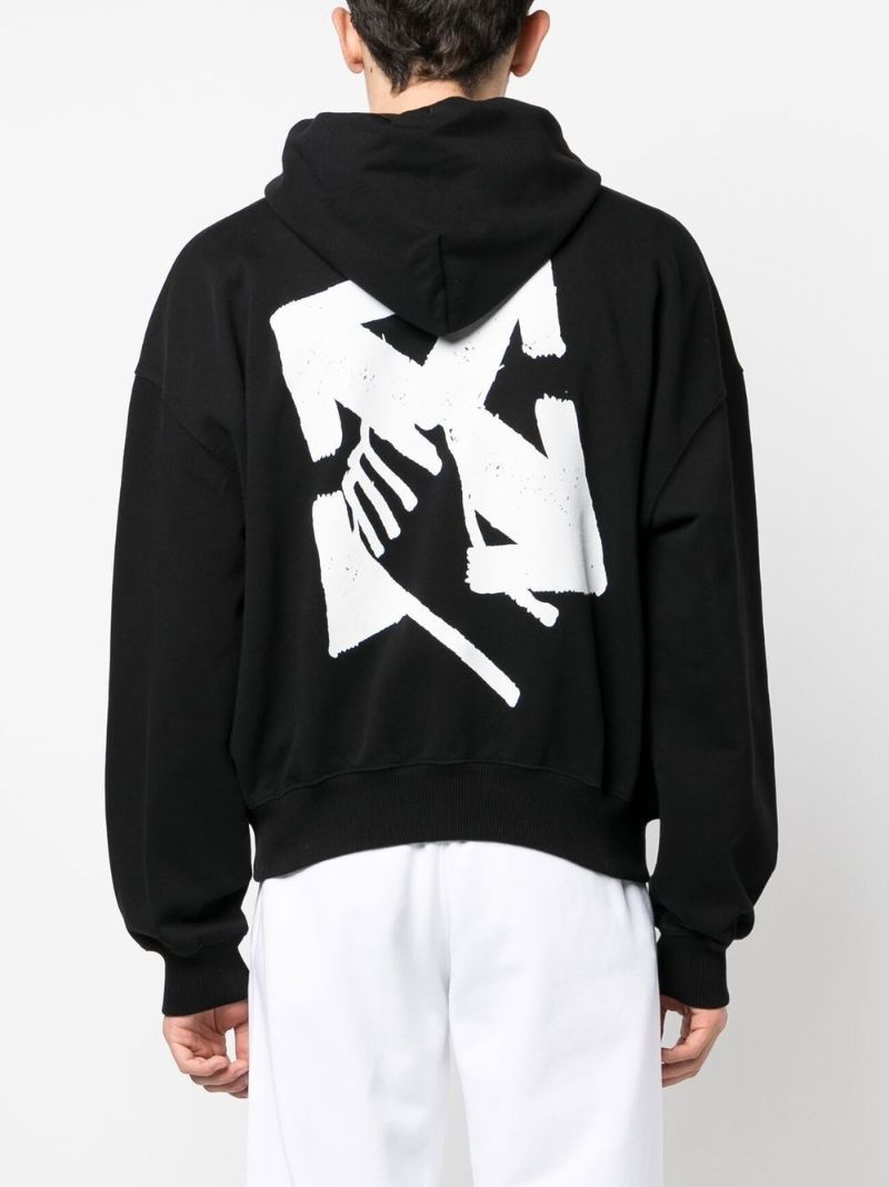 Black Arrows Print Hoodie