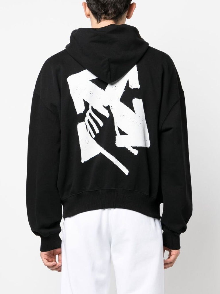 Black Arrows Print Hoodie