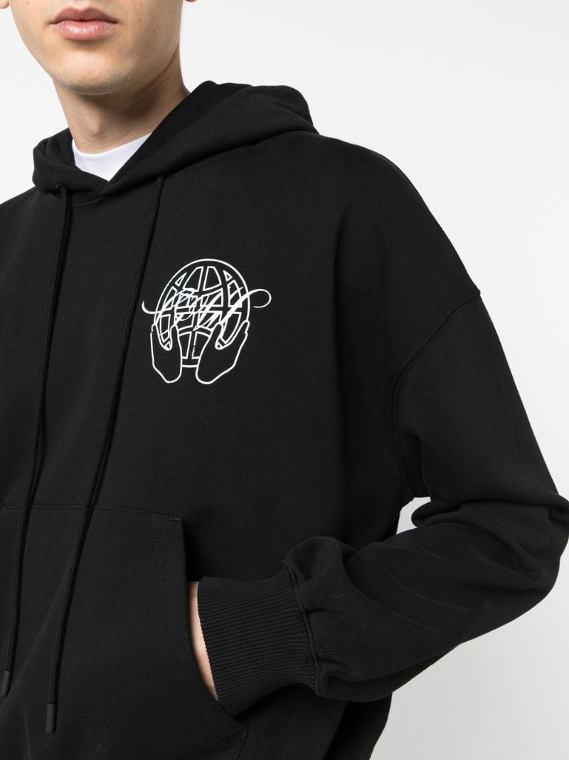 Black Arrows Print Hoodie