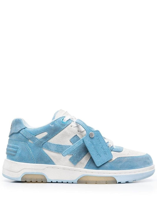 Blue and White Out of Office Suede Sneakers