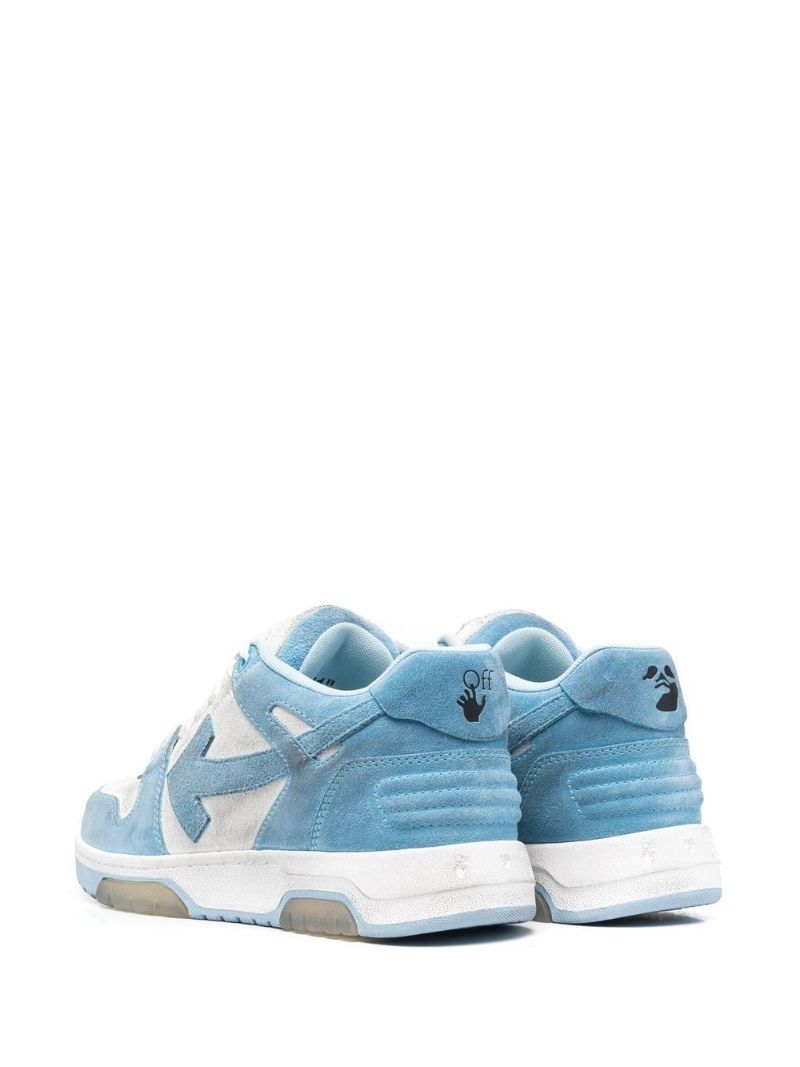 Blue and White Out of Office Suede Sneakers