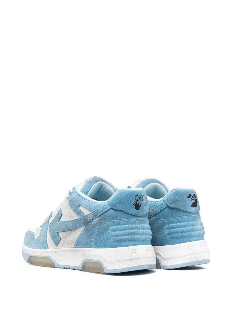 Blue and White Out of Office Suede Sneakers