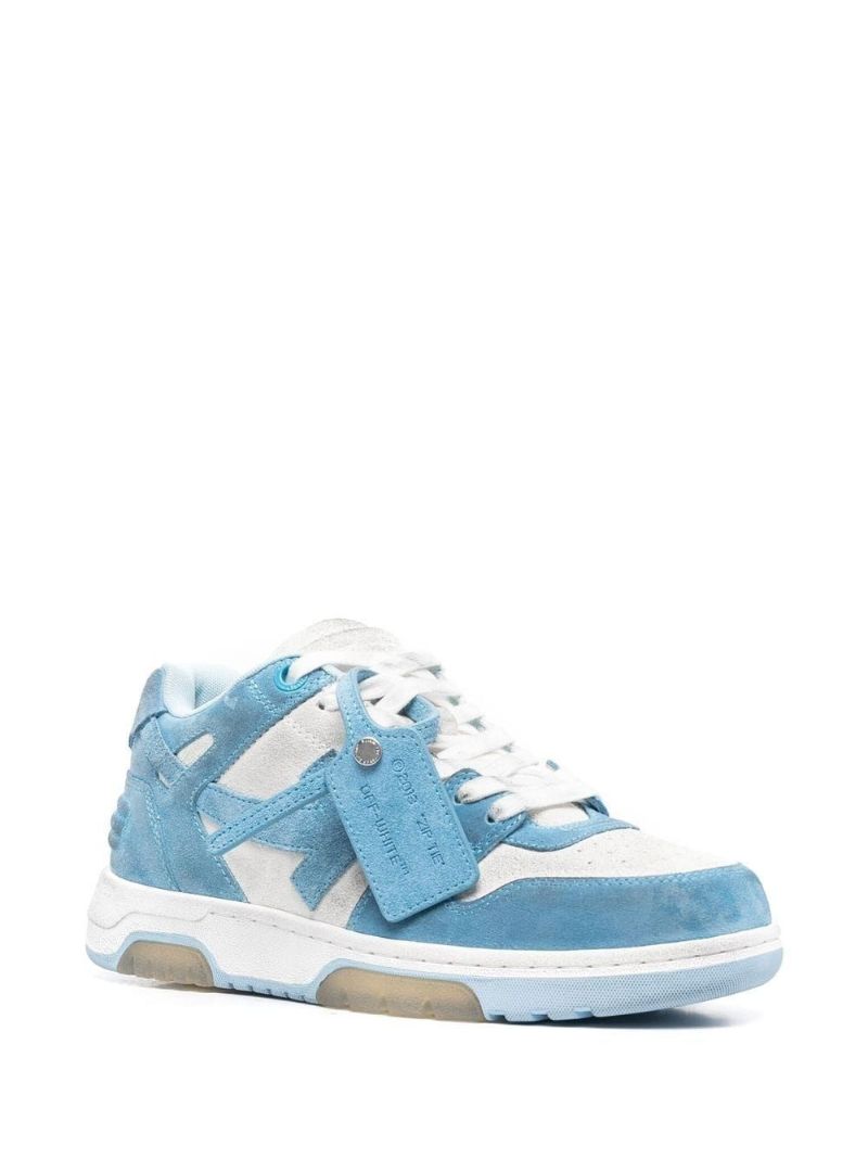 Blue and White Out of Office Suede Sneakers