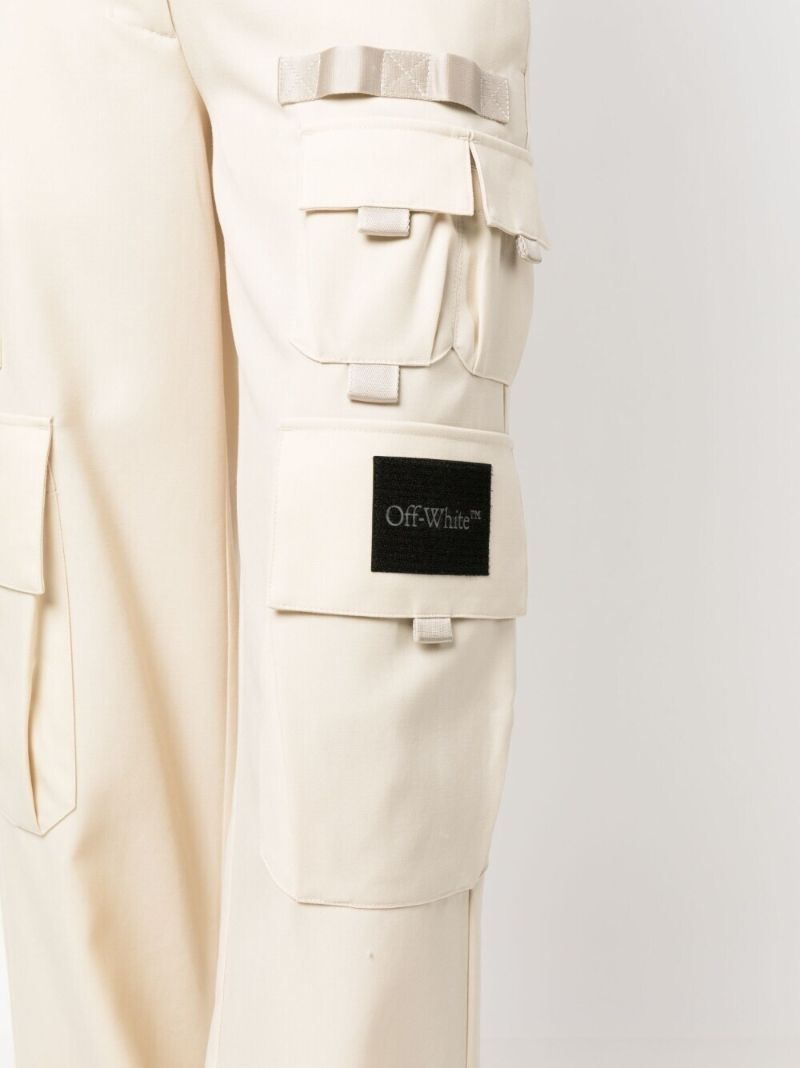 Neutral Toybox Wool Cargo Trousers