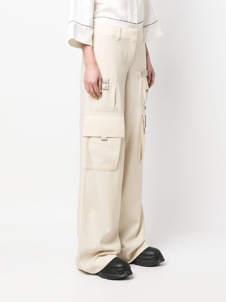 Neutral Toybox Wool Cargo Trousers