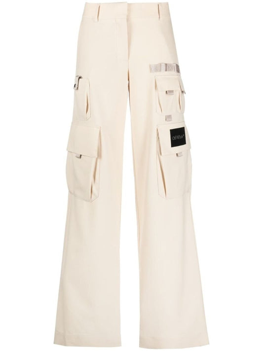 Neutral Toybox Wool Cargo Trousers