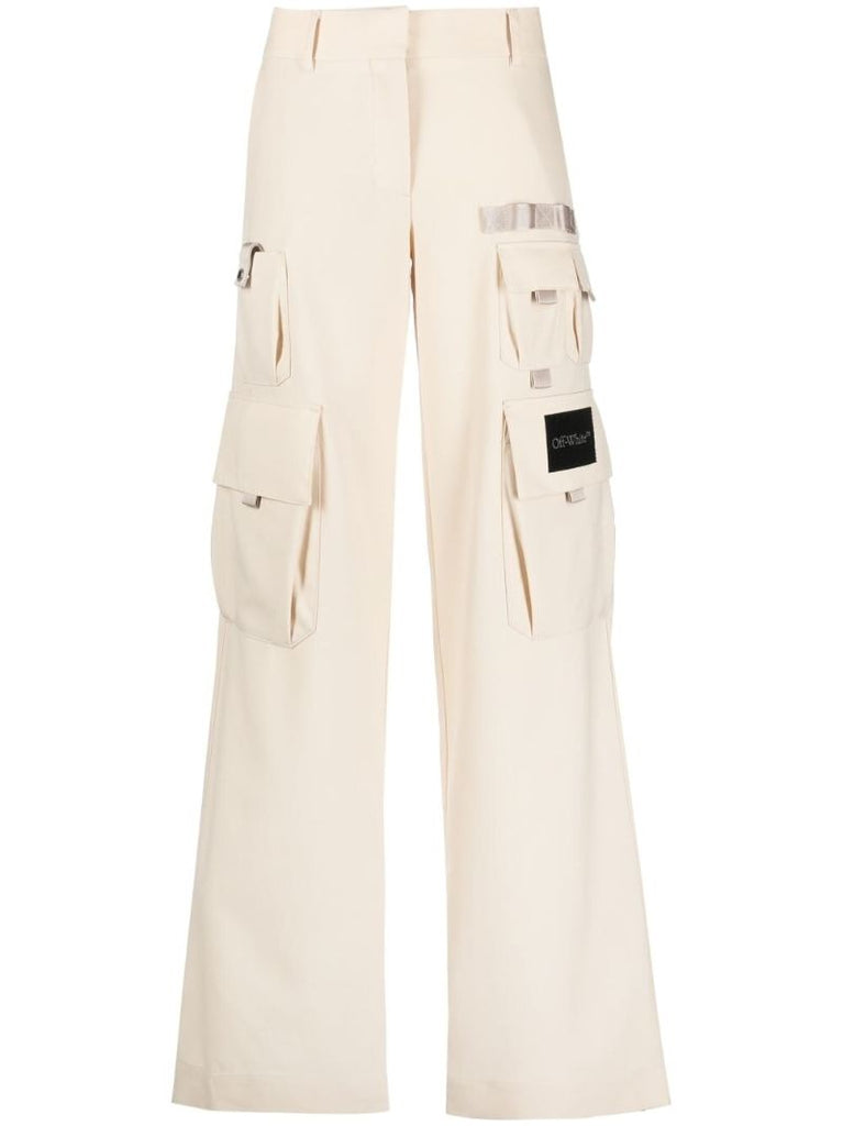 Neutral Toybox Wool Cargo Trousers