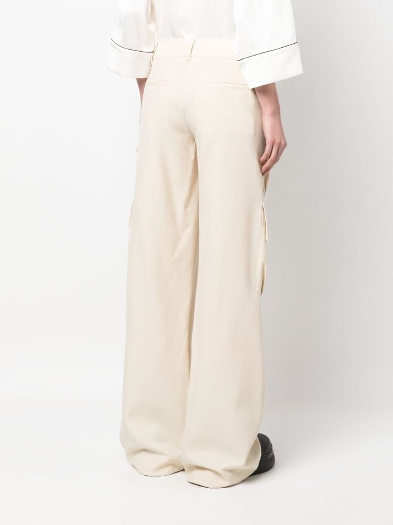 Neutral Toybox Wool Cargo Trousers