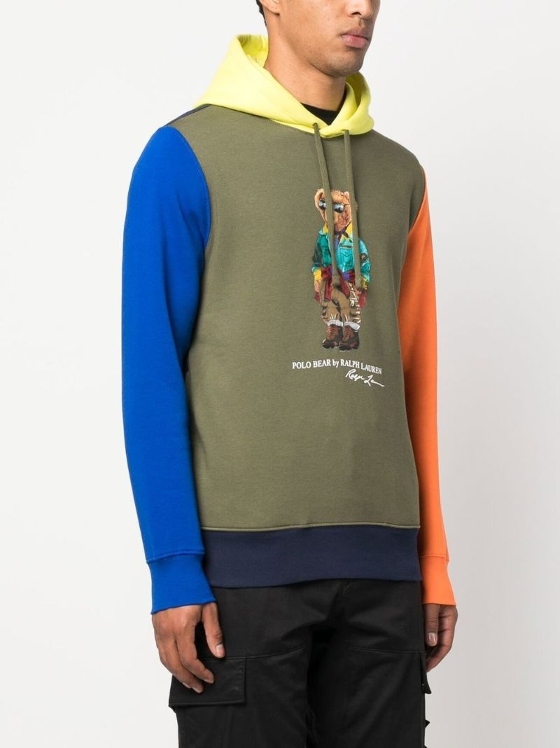 Green Polo Bear Colourblock Hoodie