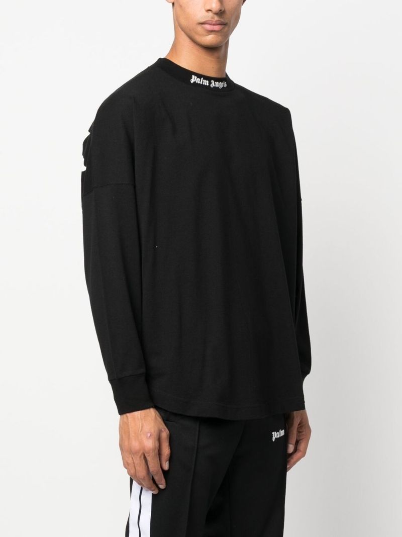 Black Logo Print Long Sleeve Sweatshirt