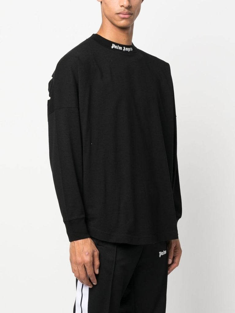 Black Logo Print Long Sleeve Sweatshirt