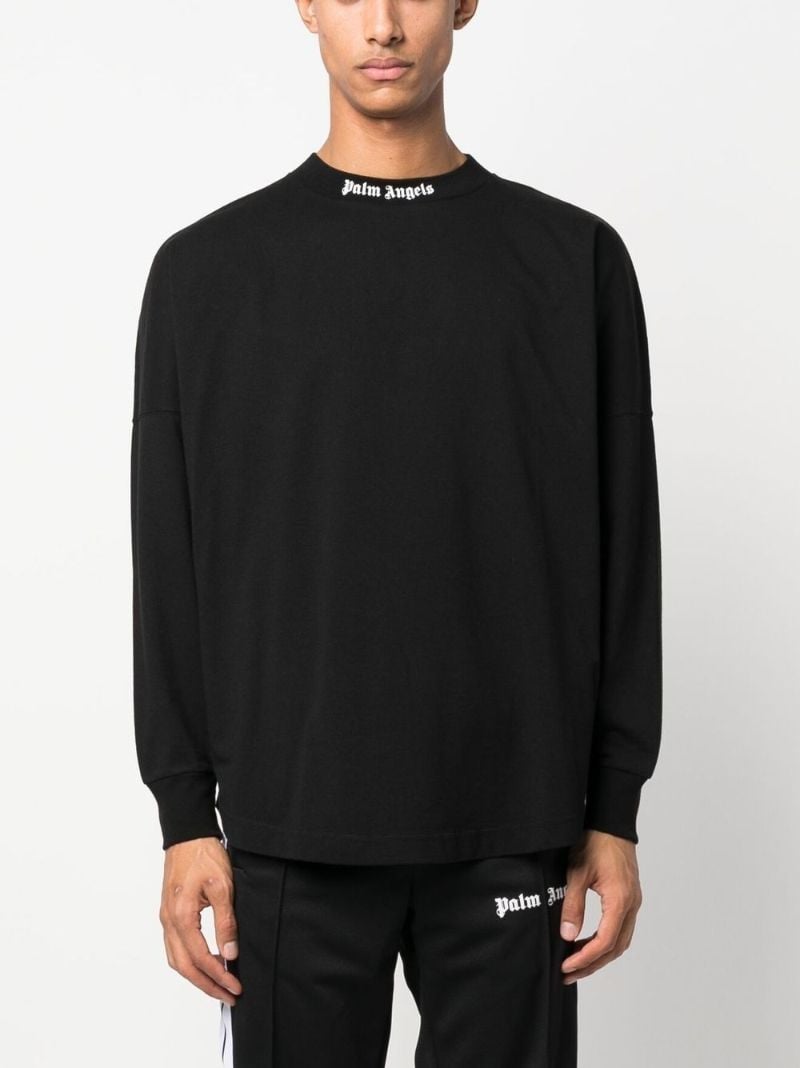 Black Logo Print Long Sleeve Sweatshirt