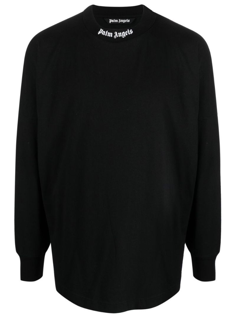 Black Logo Print Long Sleeve Sweatshirt