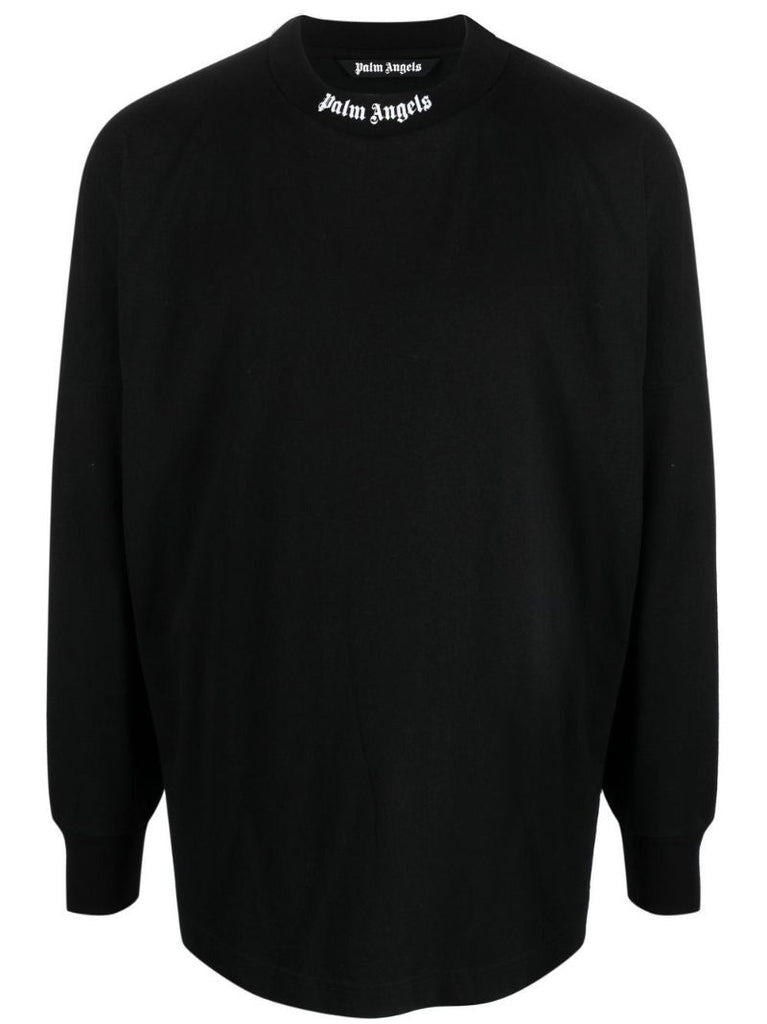 Black Logo Print Long Sleeve Sweatshirt