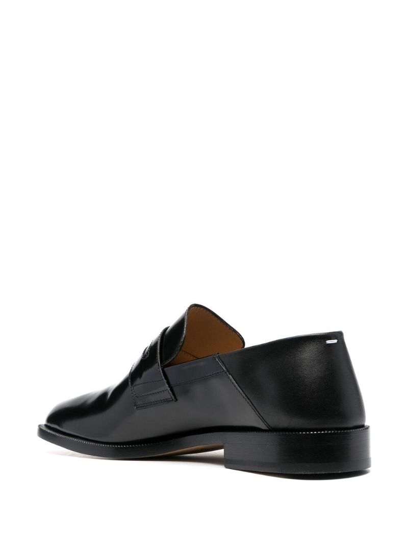 Black Tabi Leather Loafers