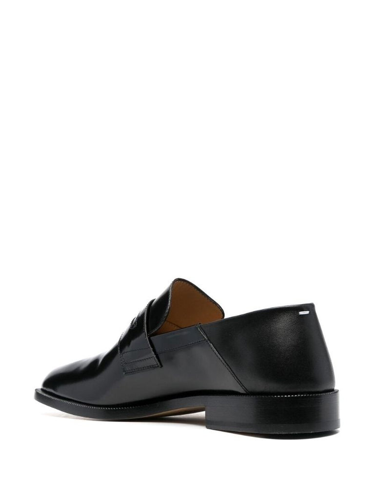 Black Tabi Leather Loafers