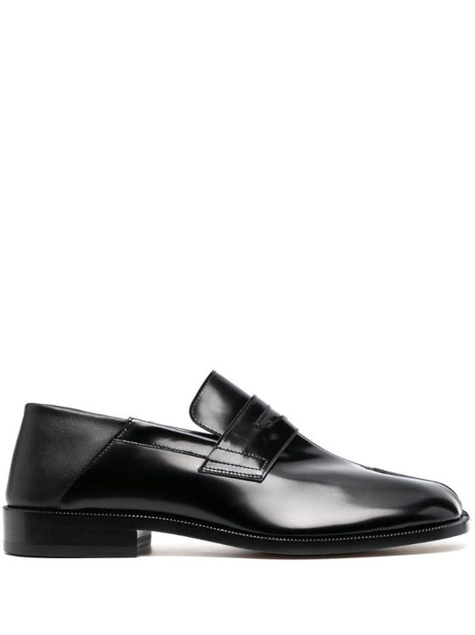Black Tabi Leather Loafers