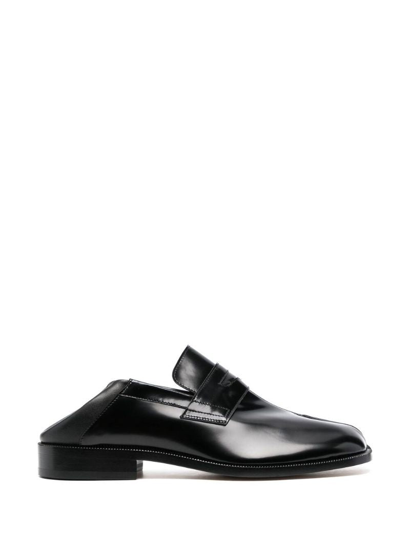 Black Tabi Leather Loafers