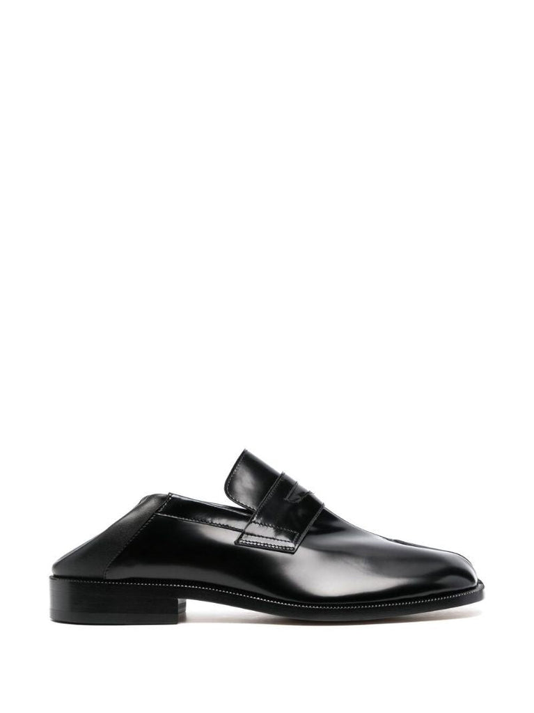 Black Tabi Leather Loafers