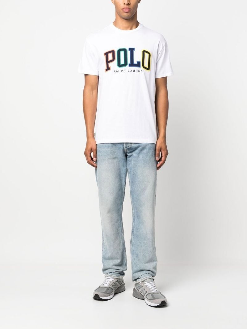 White Embroidered-logo Short-sleeve T-shirt