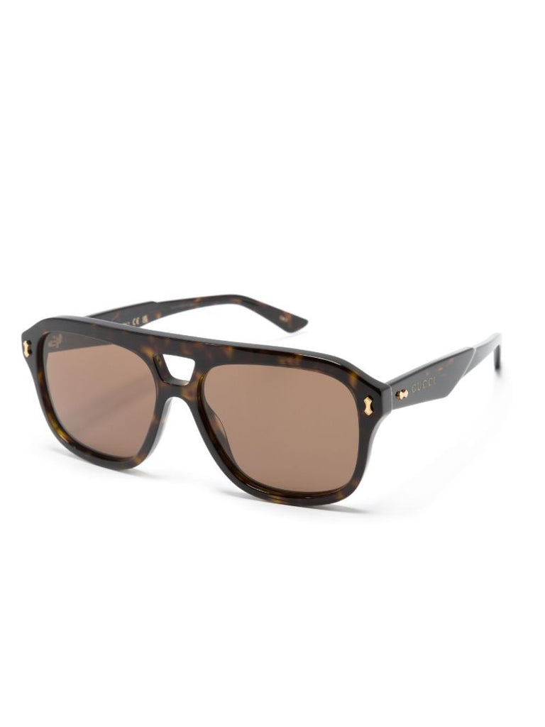 Brown Pilot-style Sunglasses