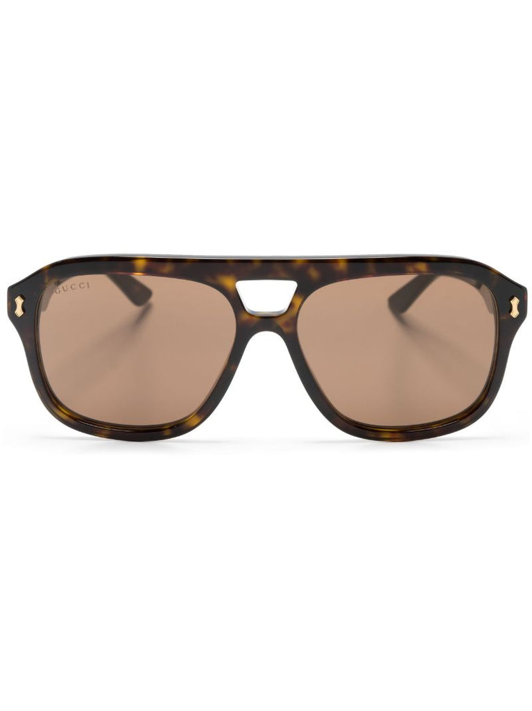Brown Pilot-style Sunglasses