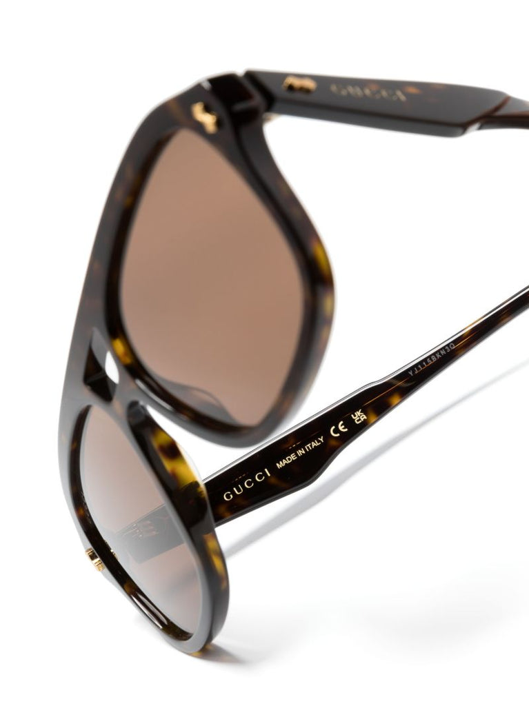 Brown Pilot-style Sunglasses