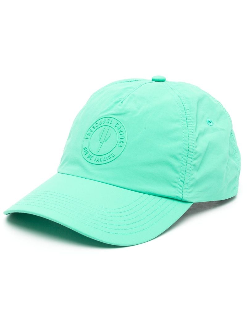 Green Embossed Logo Baseball Cap