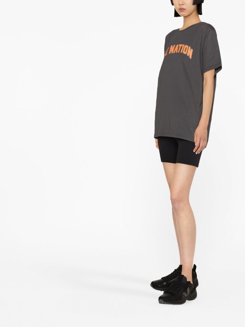 Black Initialise Logo Print T-shirt