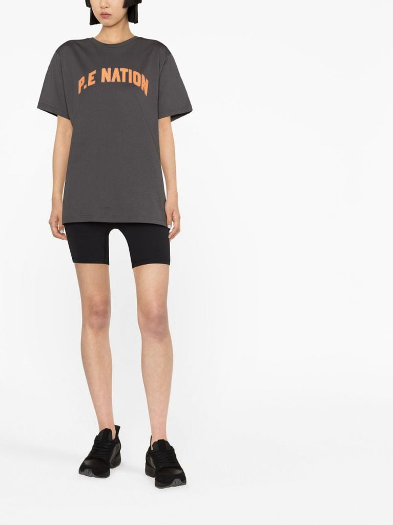 Black Initialise Logo Print T-shirt