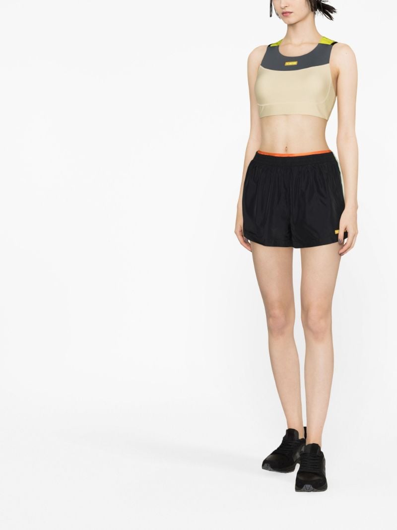 Black Initialise Running Shorts