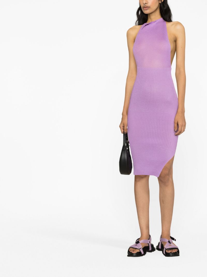 Purple Emma Halterneck Dress
