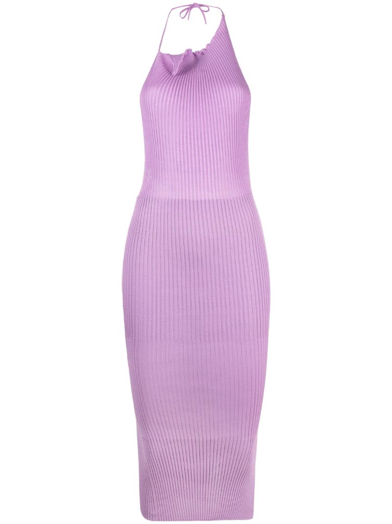 Purple Emma Halterneck Dress
