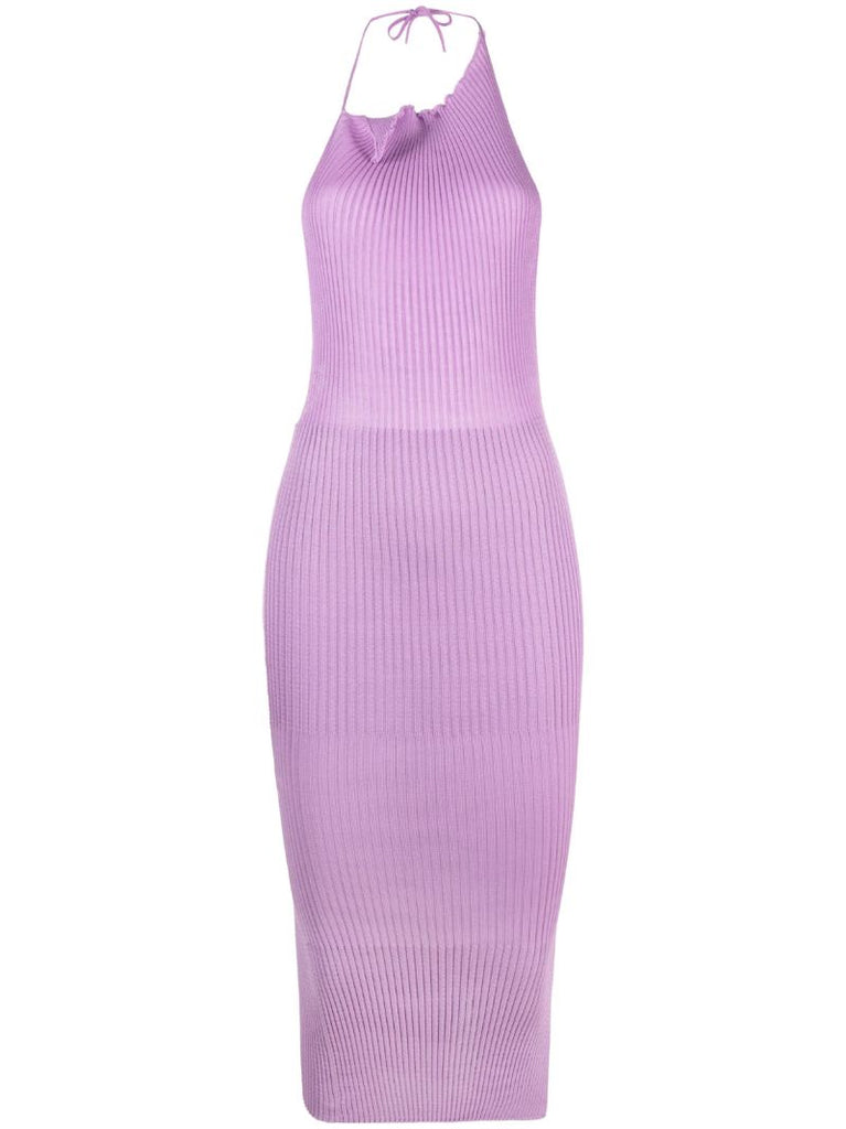 Purple Emma Halterneck Dress