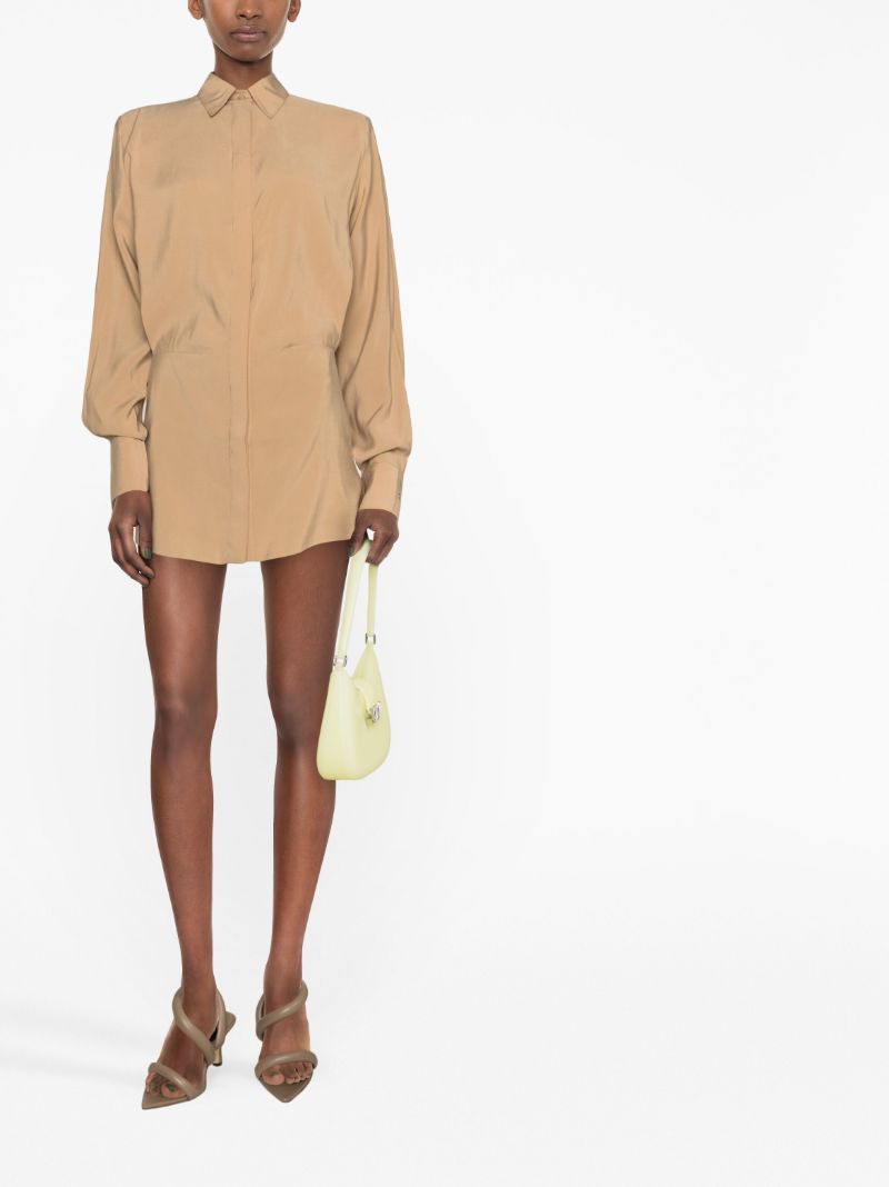 Neutral Shirt Mini Dress