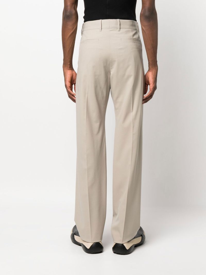 Grey Tailored Flared Trousers