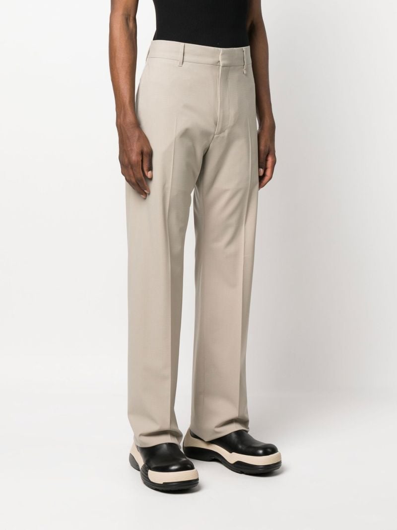Grey Tailored Flared Trousers