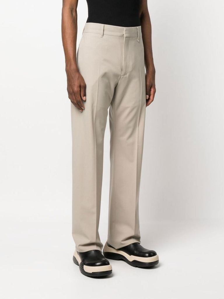 Grey Tailored Flared Trousers