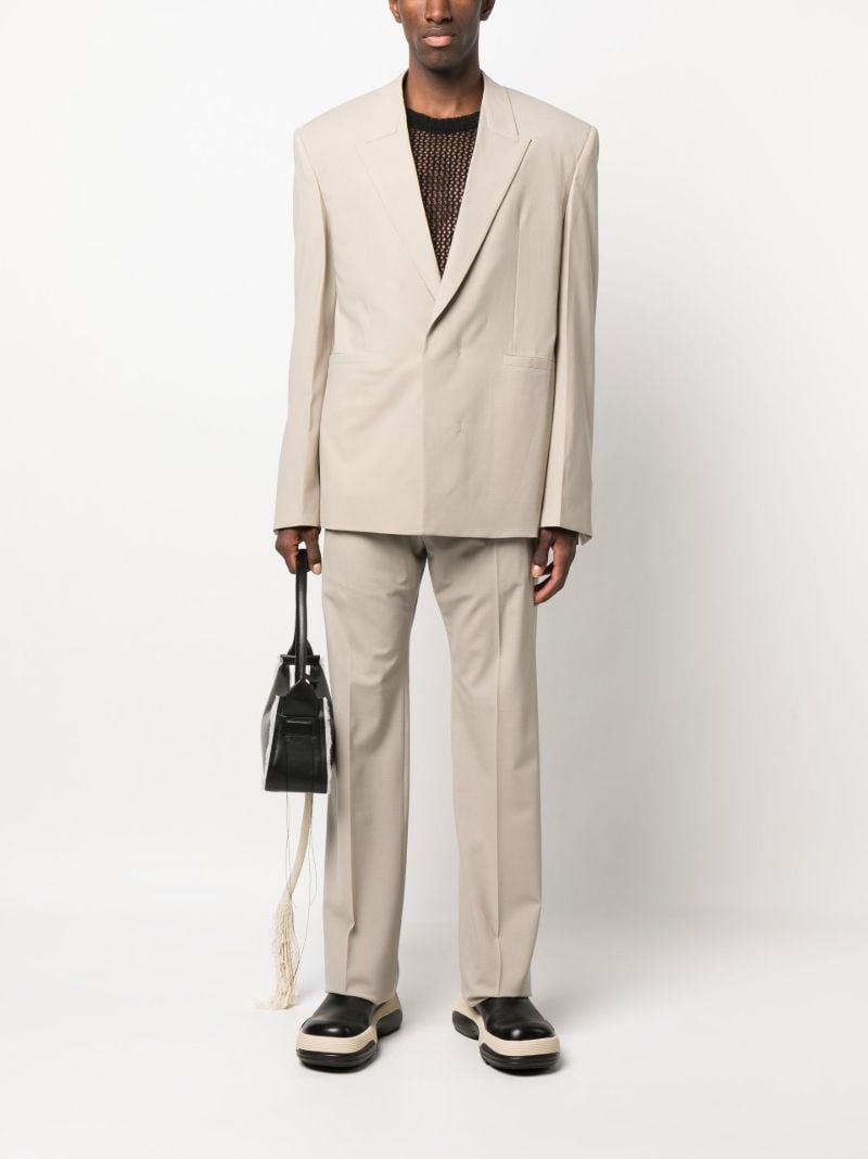 Grey Tailored Flared Trousers