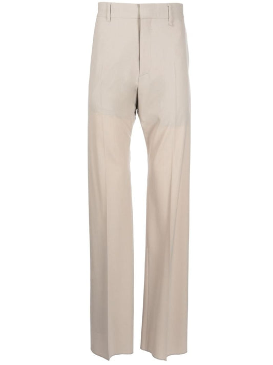 Grey Tailored Flared Trousers