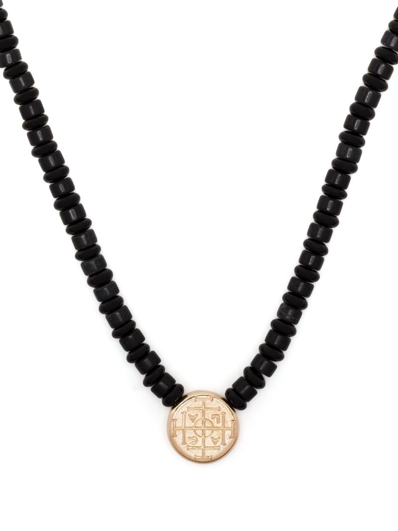14k Yellow Gold Shield Necklace