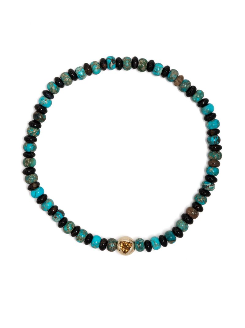 14k Yellow Gold Large Ball Sapphire Bracelet