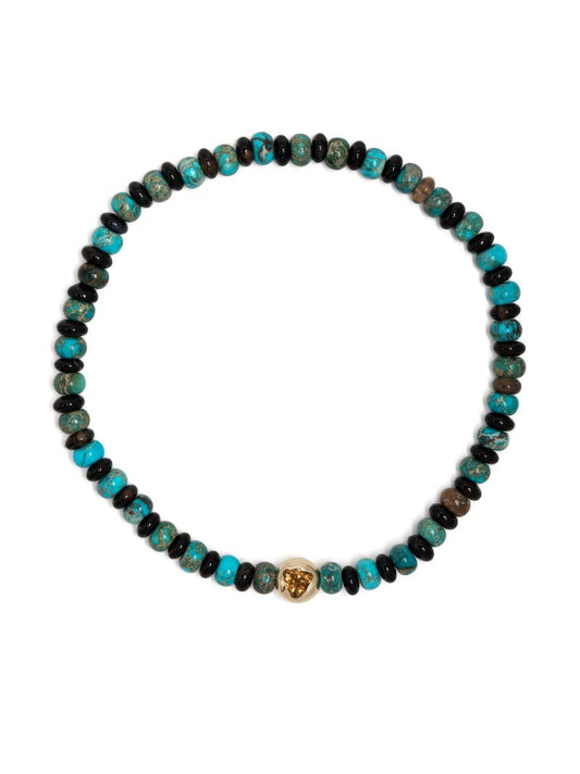 14k Yellow Gold Large Ball Sapphire Bracelet