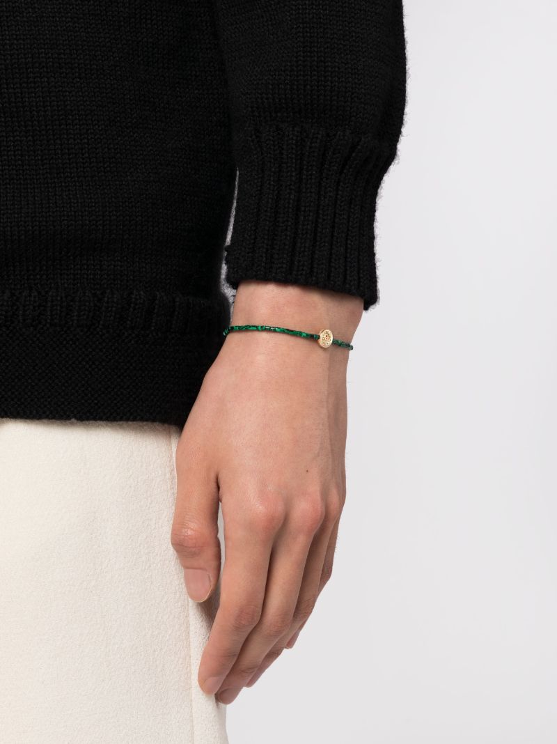 14k Yellow Gold Small Disk Bracelet