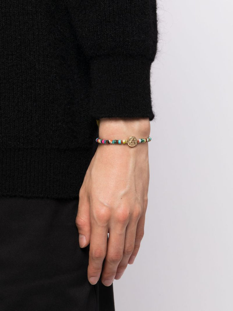 14k Yellow Gold Large Disk Bracelet