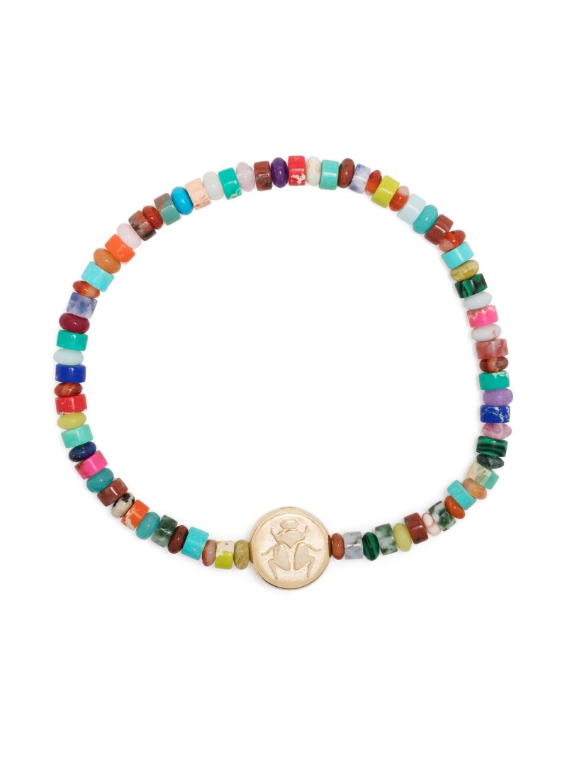 14k Yellow Gold Large Disk Bracelet