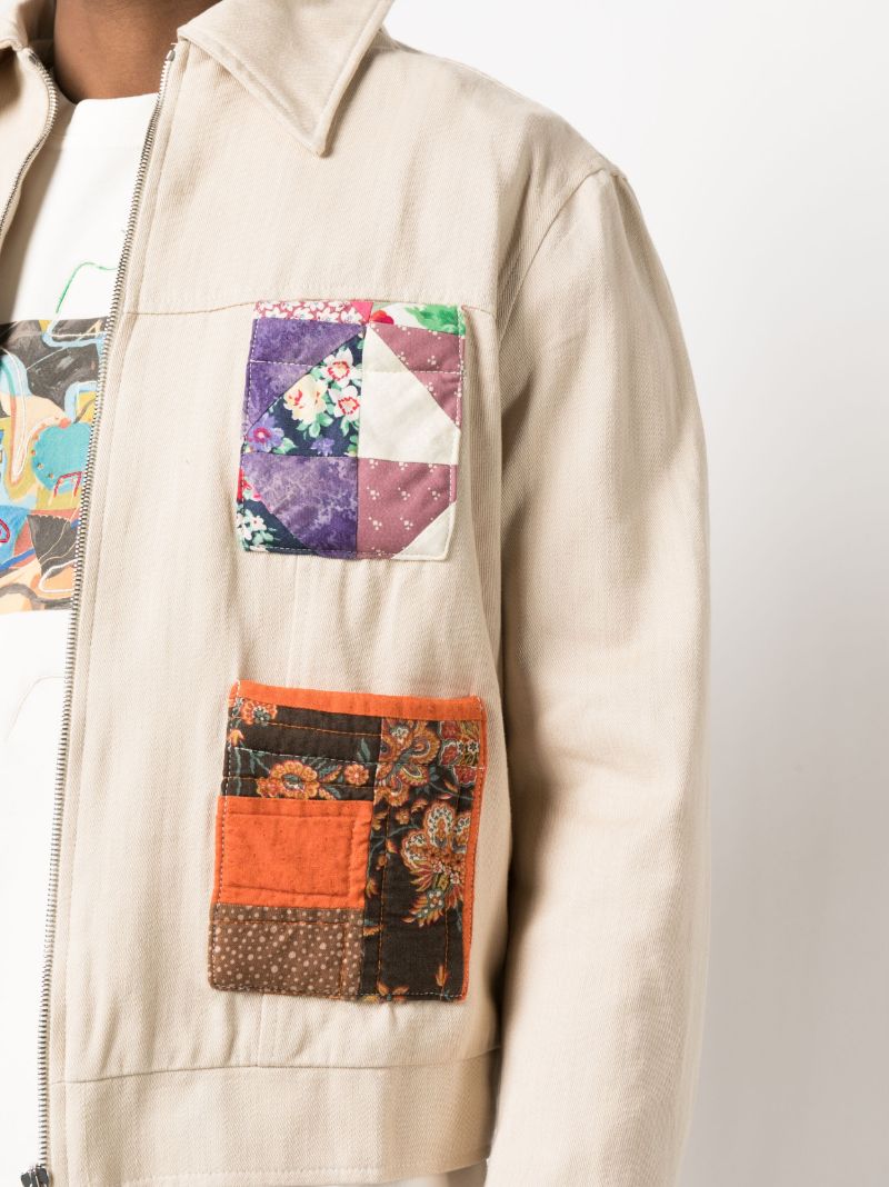 Neutral Patch Pocket Quilted Jacket